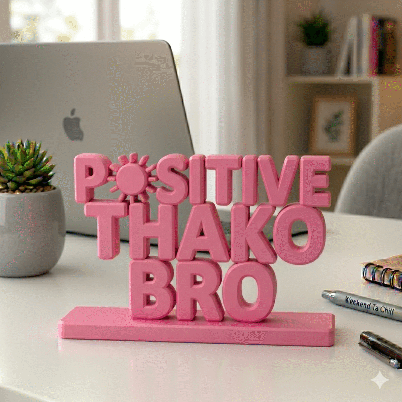 Positive Thako Bro 3D Printed Desk Sign - Image 4