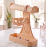 Jewellery Stand with Hand and Storage Box (Skin) | Mannequin Hand Finger Jewelry Display Holder for Necklace, Rings, Bracelet & Earrings | Display Stand for Shop, Photography & Home(Skin Color)