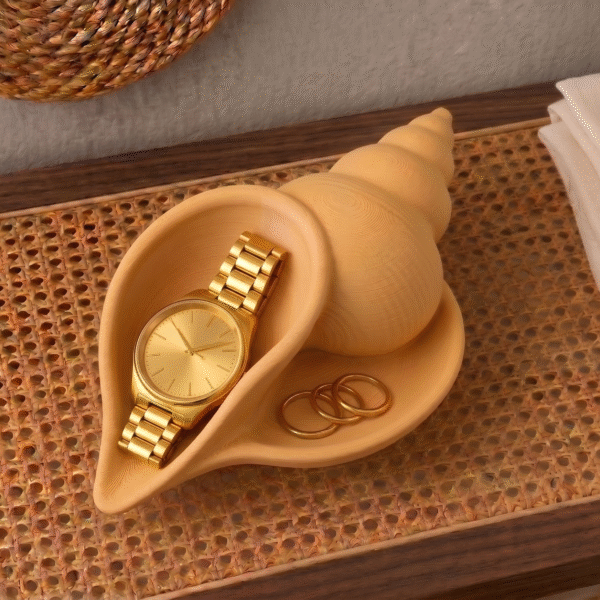 Coastal Seashell Entryway Jewelry Tray Holder