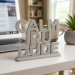 Calm Iru Dude 3D Printed Desk Sign - Image 5