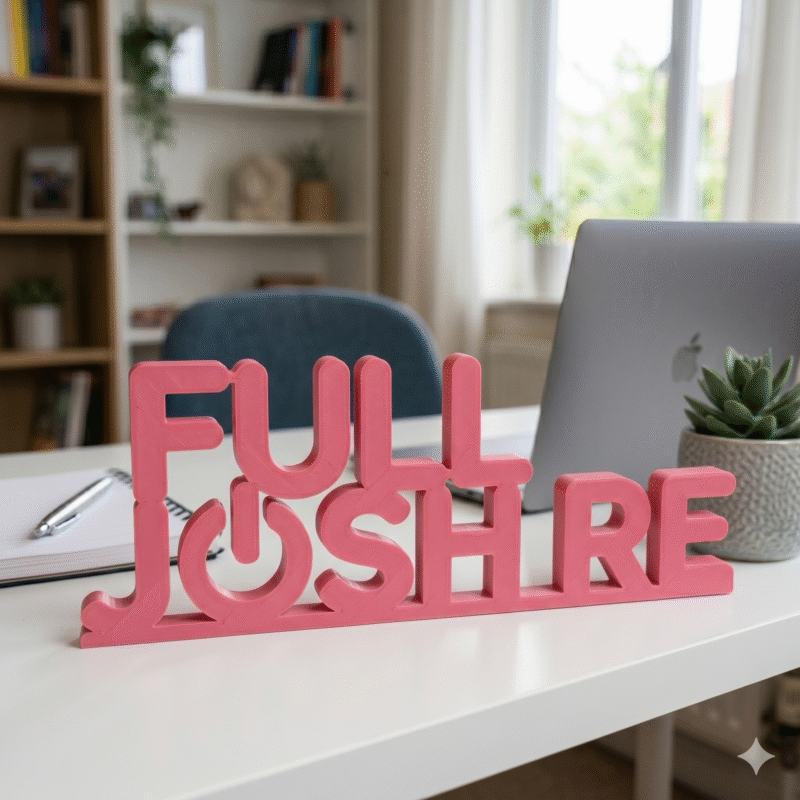 Full Josh Re Personalized 3D Printed Desk Sign - Image 3