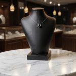 Necklace Jewellery Stand Acrylic Jewelry Necklace Display Stand Black | Matte Finish Necklace Holder | Elegant Display for Chains, Pendants, Jewelry | 3D Printed Scratch Free Jewelry Organizer(Black Color) - Image 3