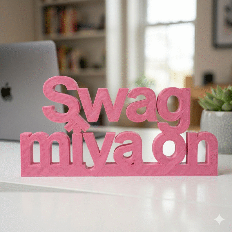 Swag Miya On 3D Printed Name Stand - Image 4