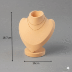 3D Printed Necklace Display Stand - Matte Finish Jewelry Mannequin Bust for Necklaces, Chains, and Pendants - Minimalist Elegant Display Holder for Home & Retail(Skin Color) - Image 2