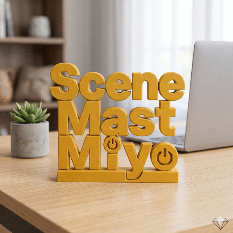 scene mast miya 3d printed desk sign - Image 3