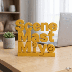 scene mast miya 3d printed desk sign