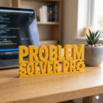 Problem Solver Pro 3D Printed Desk Sign for Developers & Office Desk Decor - Image 5