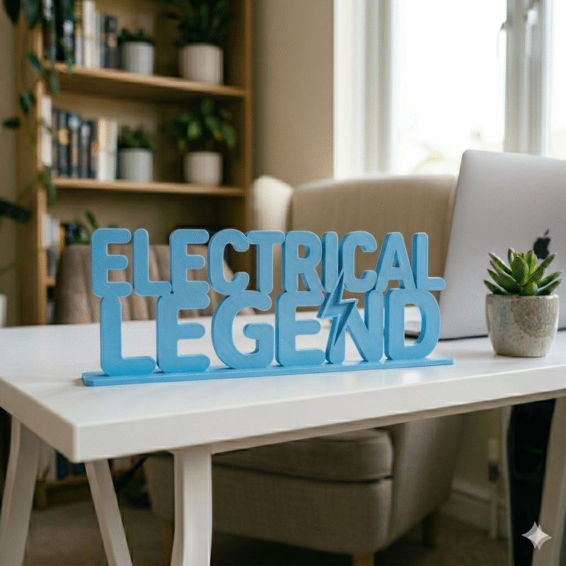 Electrical Legend 3D Printed Sign for Electricians & Engineers | Office Desk Decor Gift - Image 7
