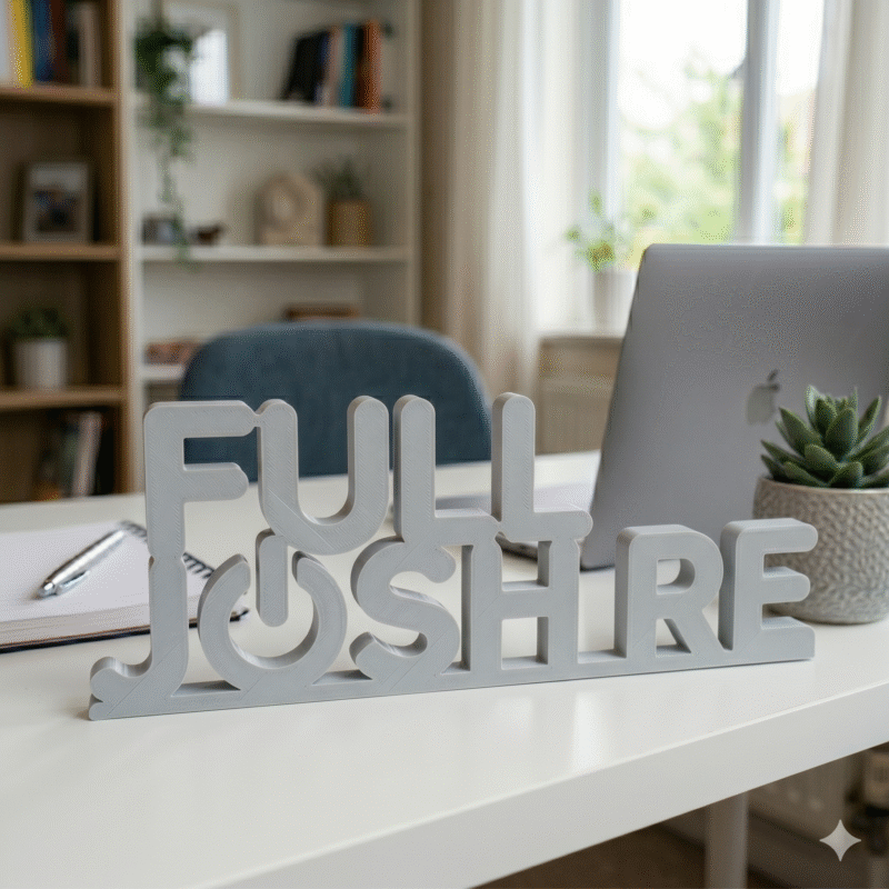 Full Josh Re Personalized 3D Printed Desk Sign - Image 5