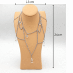 Premium Necklace Display Bust Stand – 3D Printed Jewelry Holder for Dressing Table, Shop & Exhibition Use, Lightweight Durable Plastic Neck Stand, Space Saving Organizer for Chains & Accessories(Skin Color) - Image 3