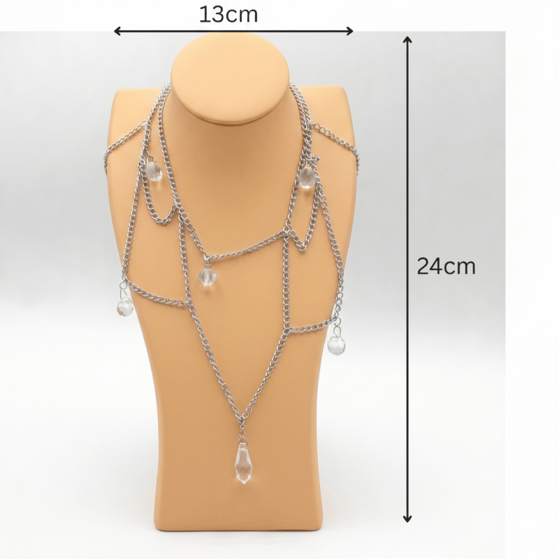 Premium Necklace Display Bust Stand – 3D Printed Jewelry Holder for Dressing Table, Shop & Exhibition Use, Lightweight Durable Plastic Neck Stand, Space Saving Organizer for Chains & Accessories(Skin Color) - Image 3