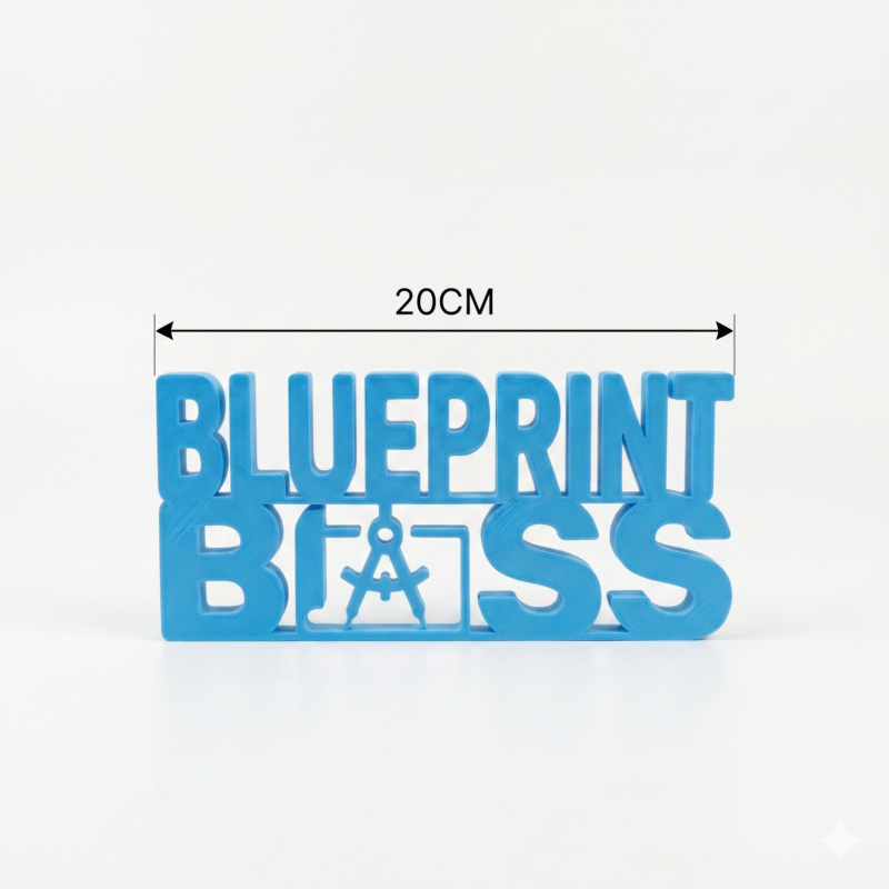 Blueprint Boss 3D Printed Desk Sign for Architects Engineers Office Decor Gift - Image 8
