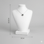 Premium White Necklace Jewellery Stand | 3D Printed Display Bust Holder | Lightweight Durable Plastic Organizer | Space Saving Jewelry Display for Home, Shops & Exhibition Decor(White Color) - Image 4