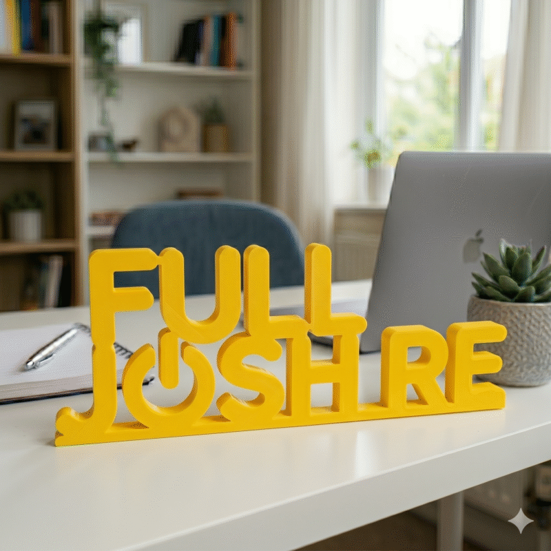 Full Josh Re Personalized 3D Printed Desk Sign - Image 8