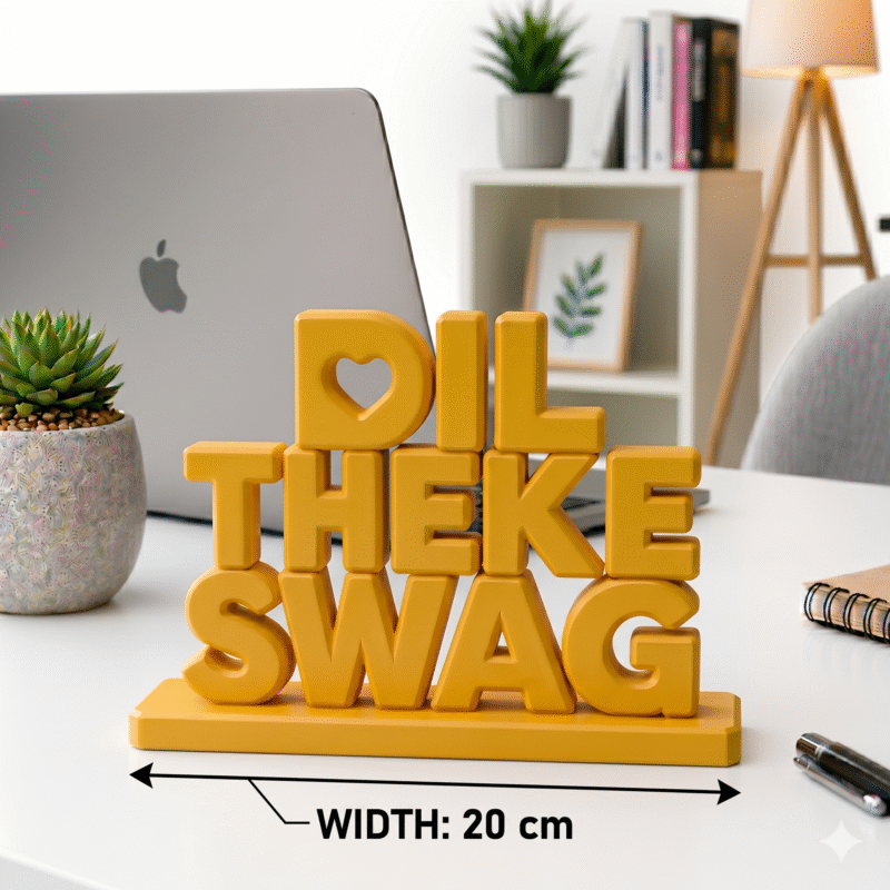 Dil Theke Swag 3D Printed Desk Sign - Image 2