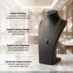 Jewellery Stand Acrylic Necklace Display (Black) | Jewelry Holder for Chains, Pendant, Earrings | Mannequin Bust Stand for Shop, Showroom, Photography & Home(Black Color) - Image 4