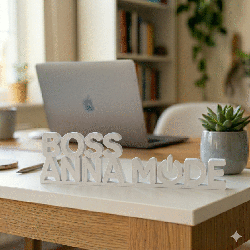 Personalized Boss Anna Mode 3D Printed Desk Sign - Image 8