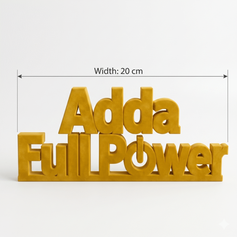 Adda Full Power 3D Printed Desk Sign - Image 2