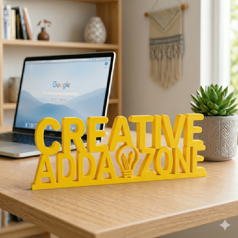 Creative Adda Zone Custom 3D Printed Desk Sign - Image 9