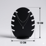 Premium Leaf Necklace Holder Stand for Women – Modern 3D Printed Jewelry Organizer for Dressing Table, Home Decor & Shop Exhibition – Lightweight, Durable & Space-Saving Design (Matte Black) - Image 2