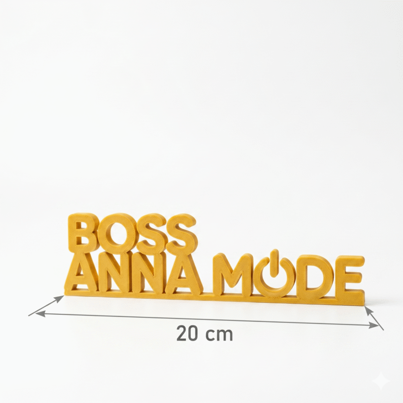 Personalized Boss Anna Mode 3D Printed Desk Sign - Image 2