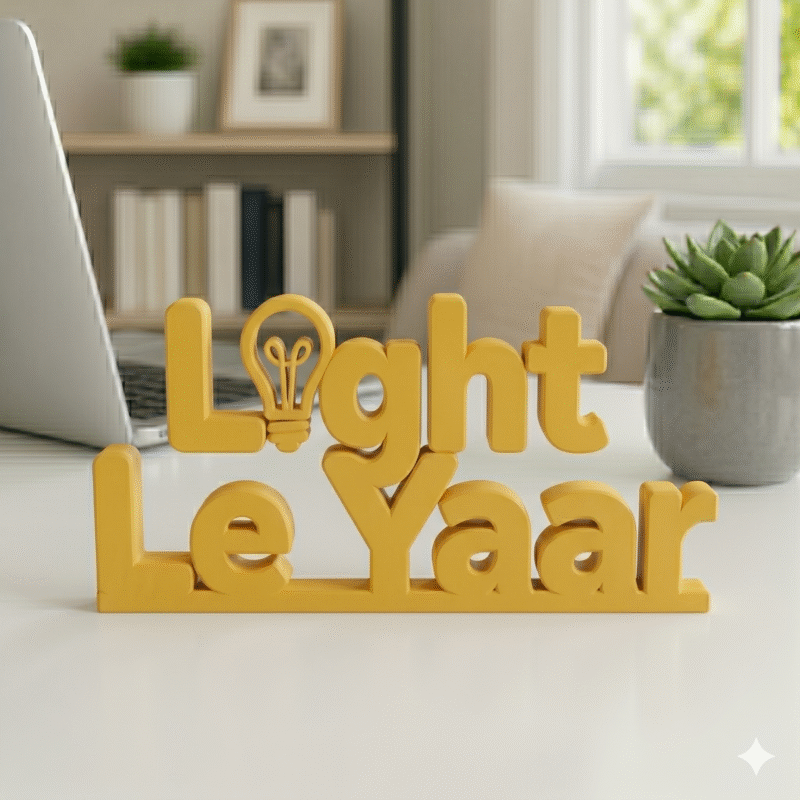 light le yaar 3d printed desk sign - Image 9