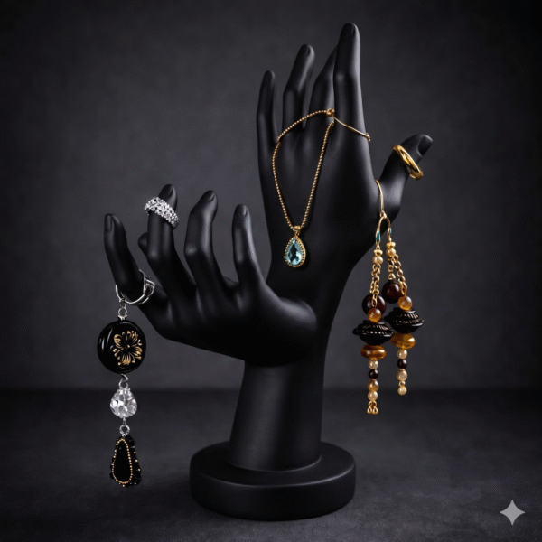 Elegant Dual-Hand Jewelry Holder