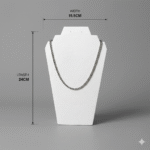 Premium White Necklace Jewellery Stand Angular Design | 3D Printed Display Bust Holder | Lightweight Durable Plastic Organizer | Space Saving Jewelry Display for Home, Shop & Exhibition(White Color) - Image 3