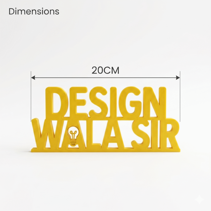 Design Wala Sir 3D Printed Desk Sign for Designers, Creative Office Gift, Architect Engineer Desk Decor - Image 6