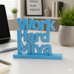 Work Harder Miya 3D Printed Name Stand - Image 7