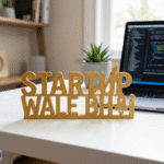 Startup Wale Bhai Desk Sign 3D Printed Office Decor for Entrepreneurs