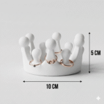 Crown Ring Holder for Women - Premium Matte White 3D Printed Jewellery Organizer for Dressing Table, Rings & Chains Display Stand - Modern Home Decor & Gift - Image 2