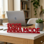 Personalized Boss Anna Mode 3D Printed Desk Sign - Image 4