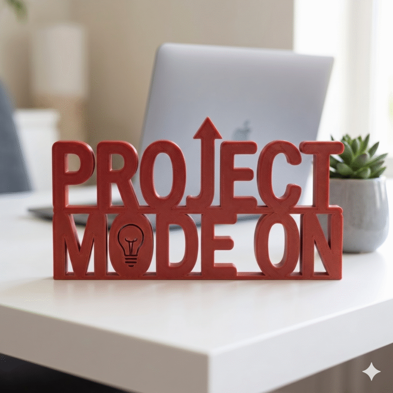 Project Mode On 3D Printed Desk Sign for Office Desk - Image 3
