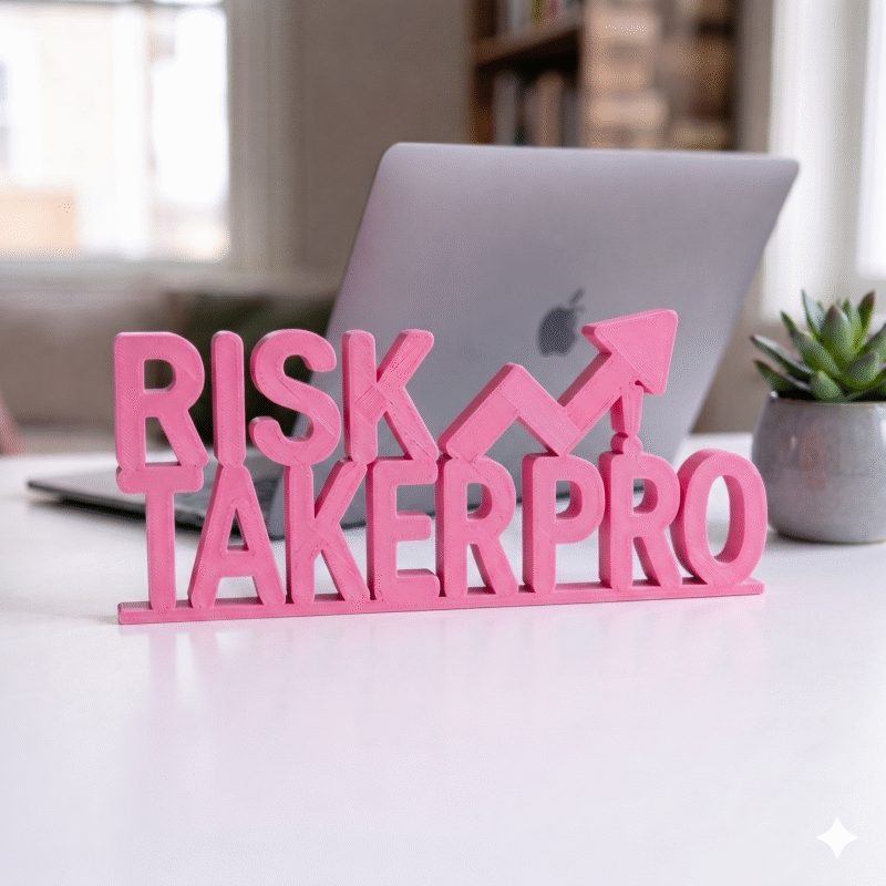 Risk Taker Pro Desk Sign 3D Printed Office Decor for Entrepreneurs & Professionals - Image 2