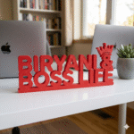 Biryani & Boss Life 3D Printed Desk Sign - Image 4