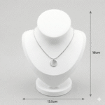Premium White Necklace Jewellery Stand with Round Base | 3D Printed Display Bust Holder | Lightweight Durable Plastic Organizer | Space Saving Jewelry Display for Home, Shop & Exhibition(White Color) - Image 6
