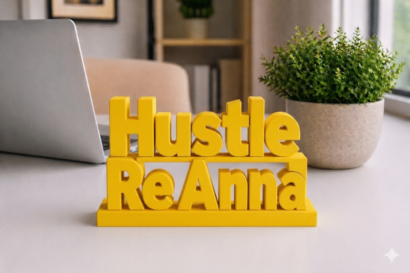 Hustle Re Anna 3D Printed Desk Sign - Image 8