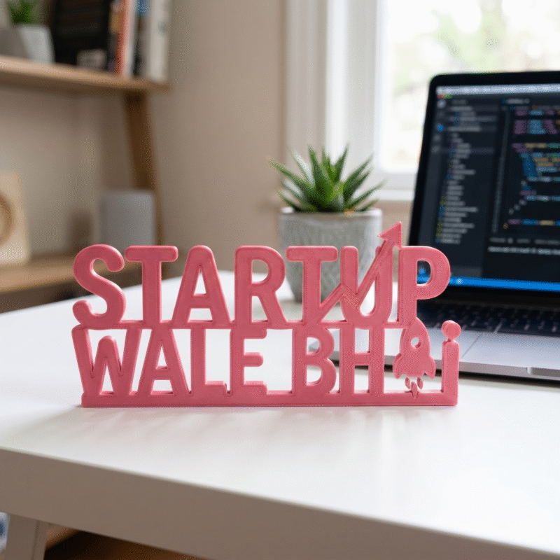 Startup Wale Bhai Desk Sign 3D Printed Office Decor for Entrepreneurs - Image 7