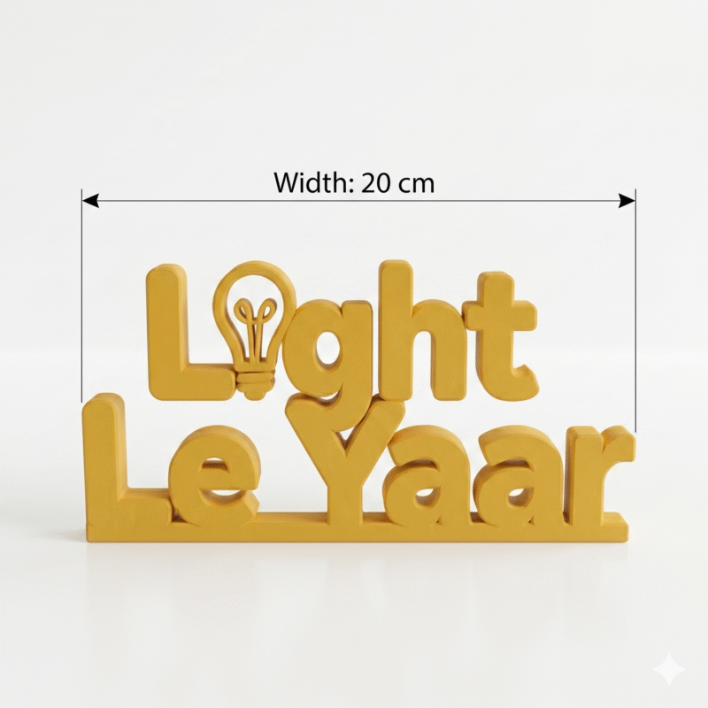 light le yaar 3d printed desk sign - Image 2