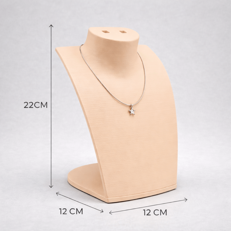 Loop Group Premium Jewelry Necklace Stand, Jewellery Display Mannequin, Necklace Pendant Chain Holder, Earring Display Stand, 3D Printed Jewelry Organizer for Shop Counter(Skin Color)Dressing Table(Skin Color) - Image 2