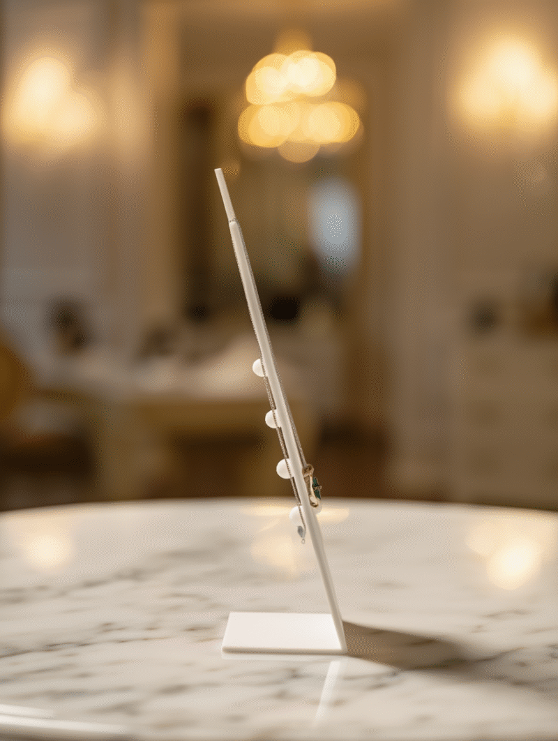 White Necklace Display Stand Jewelry Bust | Matte Finish Necklace Holder | Pendant Chain Display Stand | Jewelry Display Mannequin for Shop, Photography & Home(White Color) - Image 3