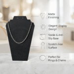 Premium Black Necklace Jewellery Stand Angular Design | 3D Printed Display Bust Holder | Durable Lightweight Plastic Organizer | Space Saving Jewelry Display for Home, Shop & Exhibition(Black Color) - Image 5