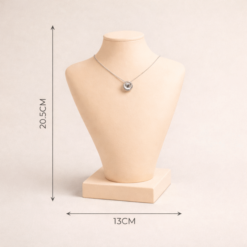 Premium Necklace Jewellery Stand | 3D Printed Display Bust | Lightweight Durable Plastic Holder for Necklaces | Modern Dressing Table Organizer | Space Saving Jewelry Display for Home & Shops(Skin Color) - Image 3