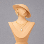 Mannequin Stand Matte Skin Necklace Pendant Chain Earring Holder Display Organizer for Home Shop Counter(Skin Color) - Image 3