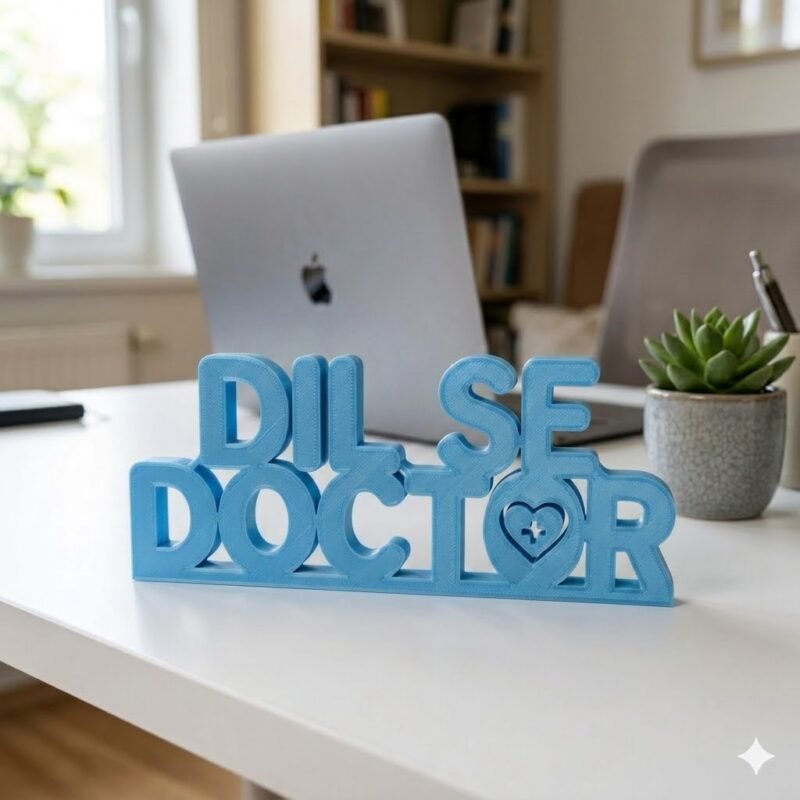 Dil Se Doctor 3D Printed Name Plate for Doctors | Clinic Desk Decor Gift India - Image 4