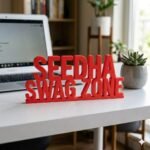 Seedha Swag Zone 3D Printed Desk Sign | Office Decor & Corporate Gift - Image 5