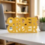 Order Order 3D Printed Desk Sign for Lawyer Office | Legal Decor Gift | Advocate Table Display - Image 8