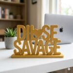 Dil Se Savage 3D Printed Desk Sign | Funny Office Desk Decor Gift