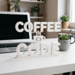 Coffee & Code Desk Sign 3D Printed for Developers Office Decor Gift - Image 4